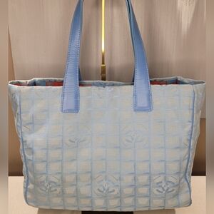 Chanel Nylon Tote Bag in Light Blue